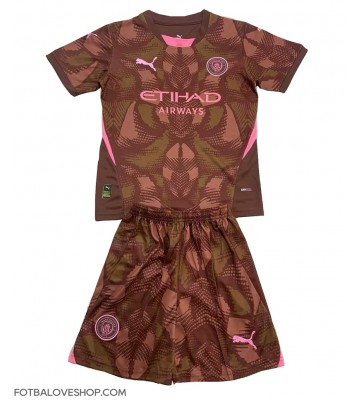 Manchester City Brankářské Dětské Domácí Dres 2024-25 Krátký Rukáv (+ trenýrky)